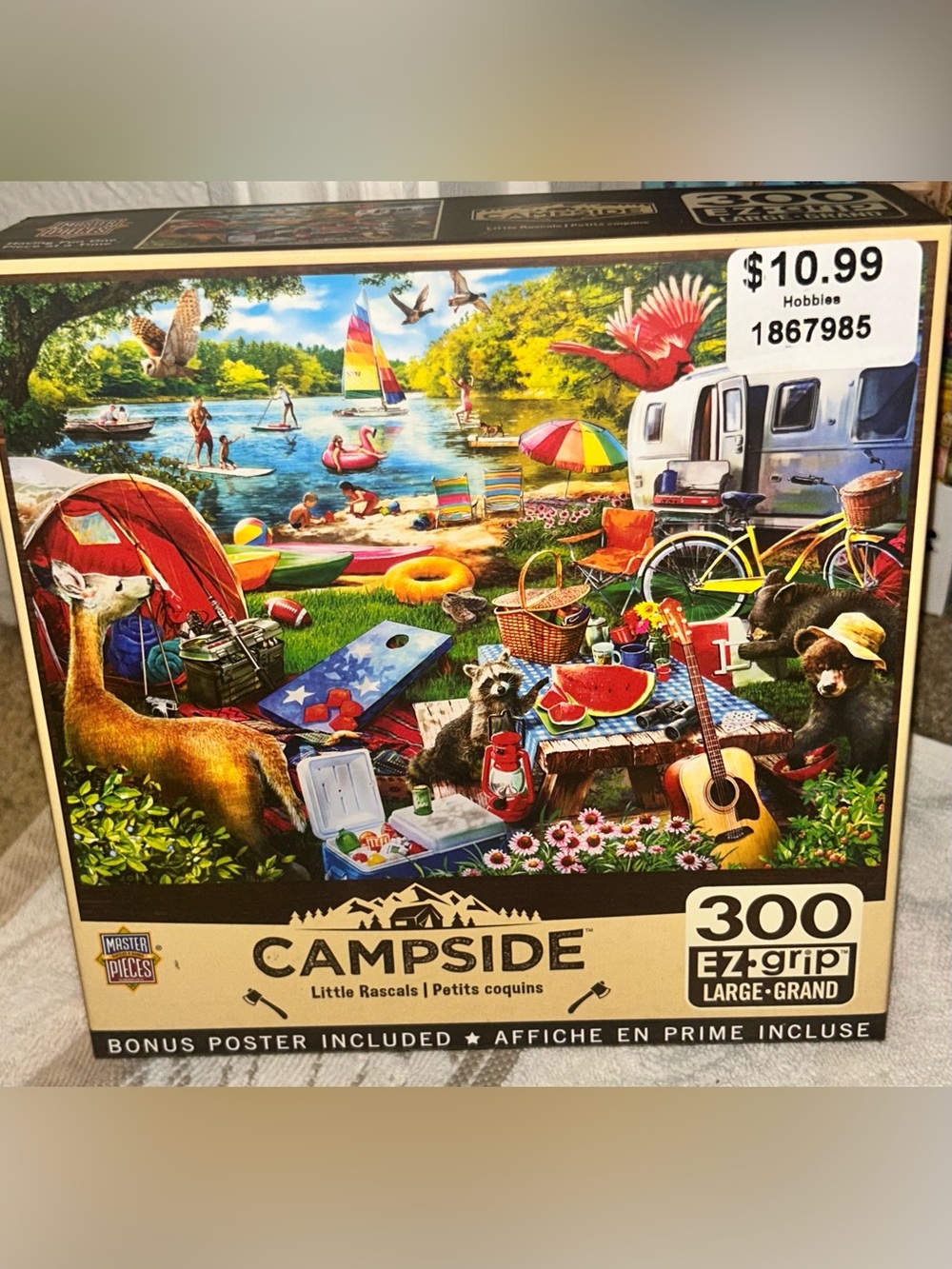 Campside 'Little Rascals' 300-Piece Jigsaw Puzzle - Colorful Lakeside Scene